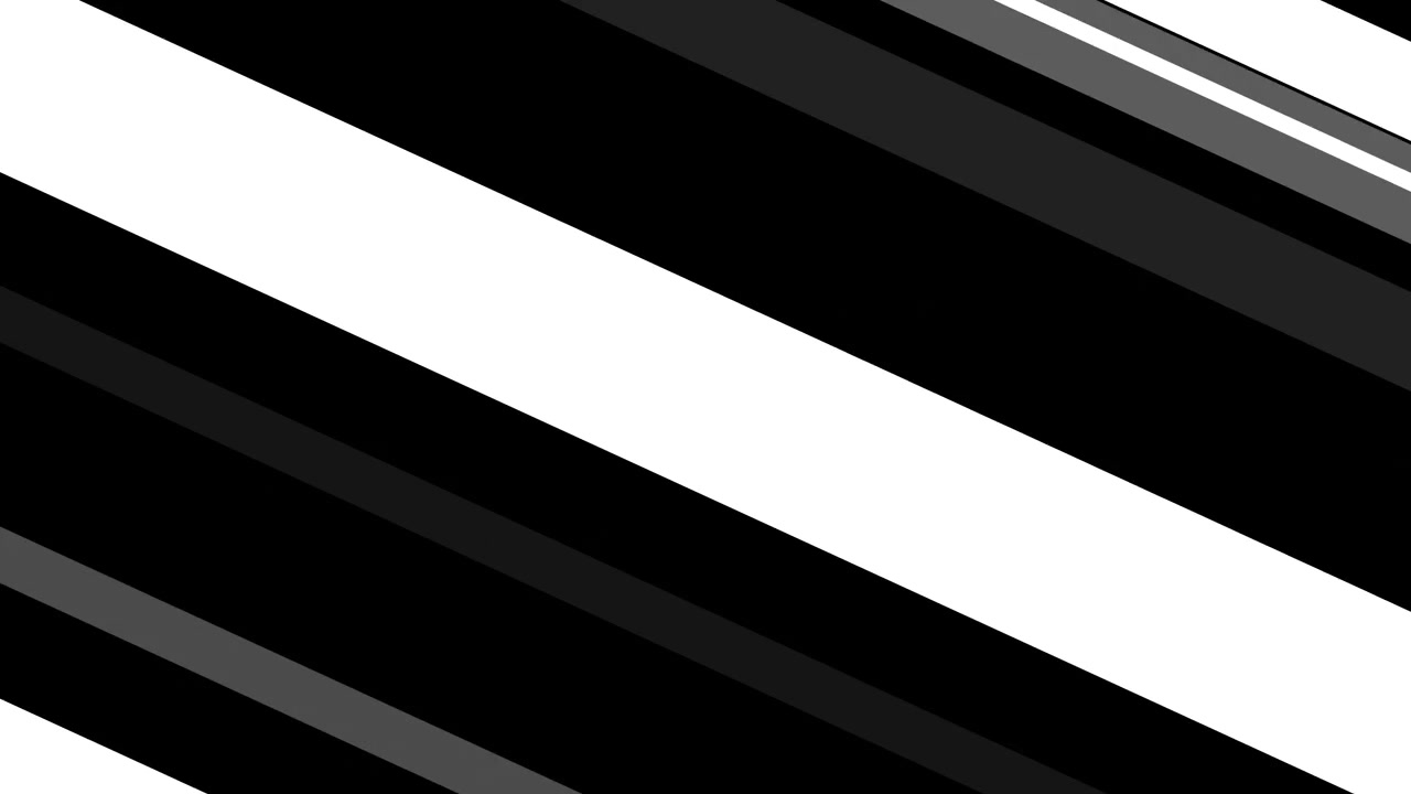 Abstrakt overgang med diagonale hvite striper som utvider seg på svart bakgrunn