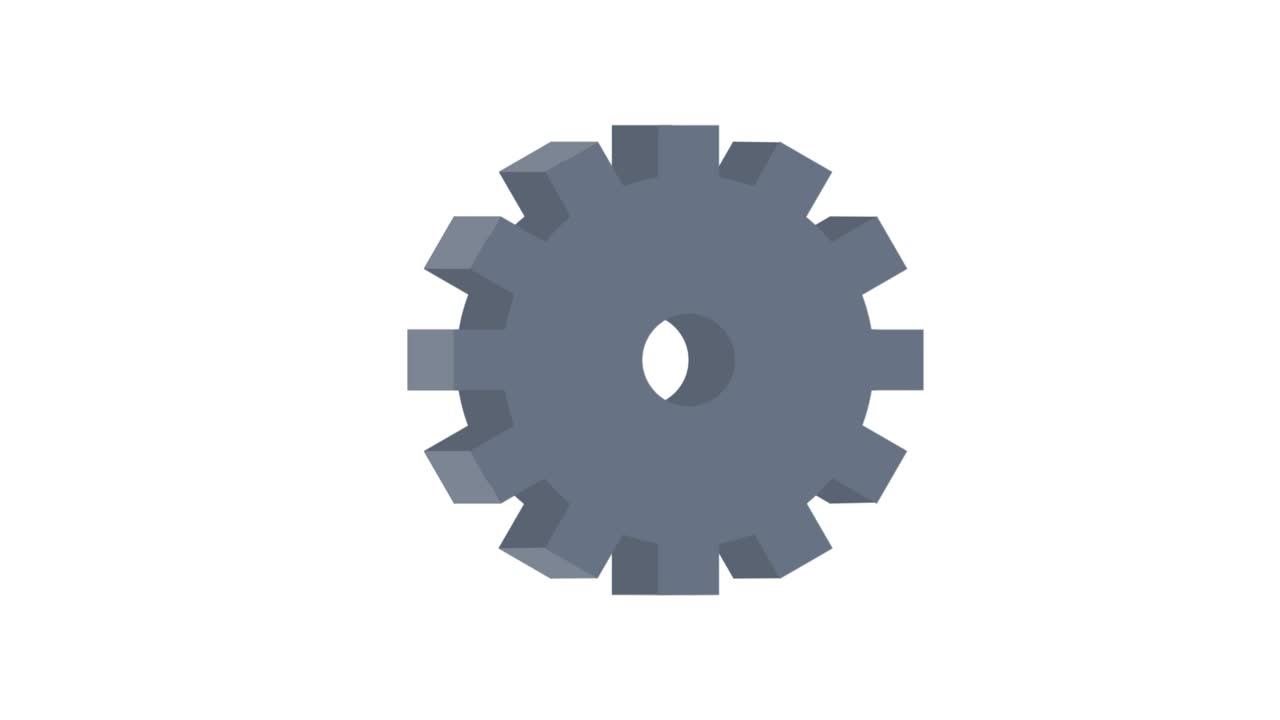 engranajes. animación del mecanismo de ingeniería. dibujos animados