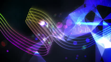 colourful abstract music design on black