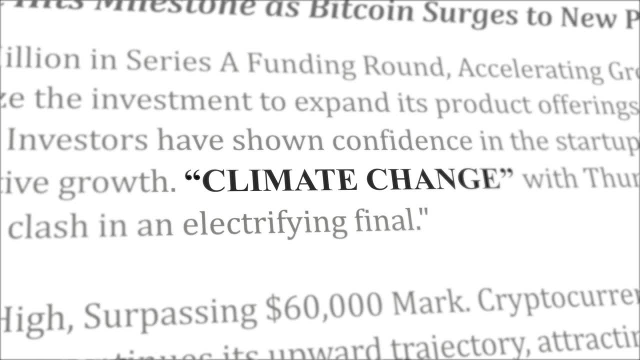 다양한 기사의 기후 변화 뉴스 헤드라인