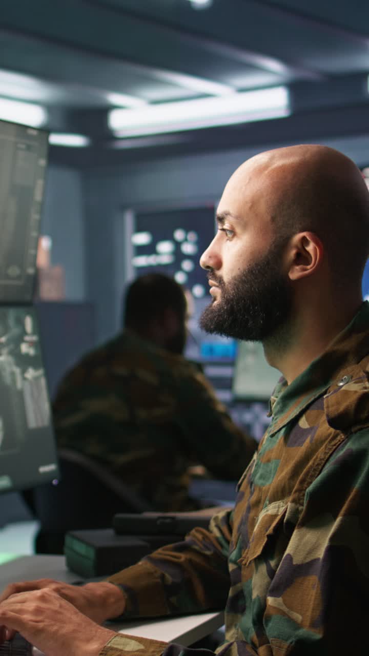Vertical video Army specialist employing AI tech to improve military warfare systems