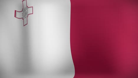 animación de la bandera de malta ondeando