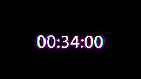 glitching time display