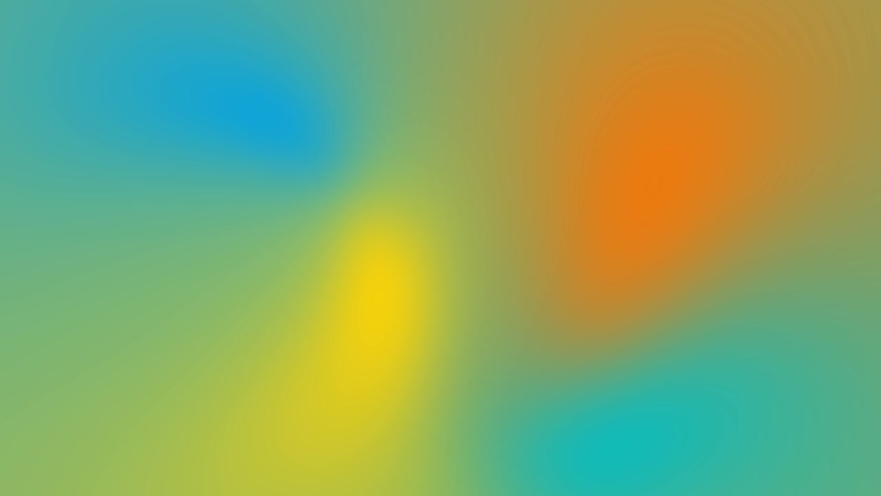 Slow motion loopable abstract liquid shapes create swirling multicolored gradient with soft blurred transitions