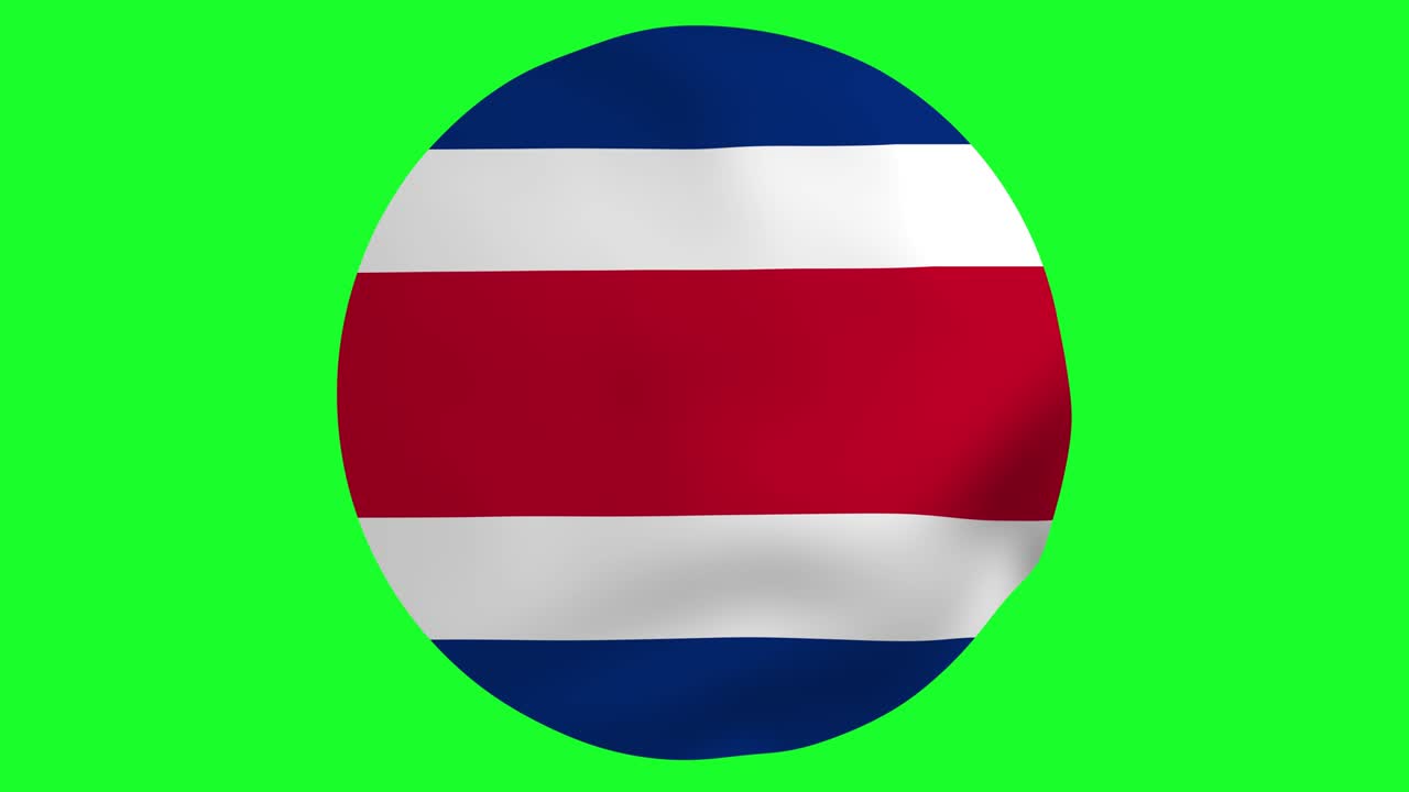 코스타리카 라운드: 공중에서 흔들리는 4k uhd 애니메이션