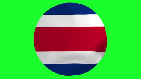 costa rica alrededor agitando en el aire animación 4k uhd