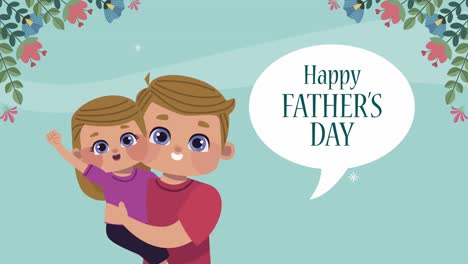 fathers day lettering with son