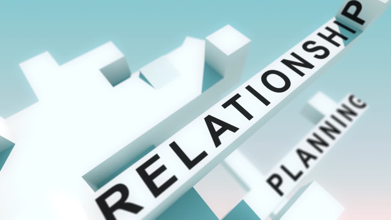 수직 커뮤니티: 큐브로 애니메이션 된 단어