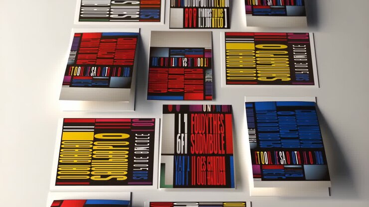 Manifesti per eventi colorati