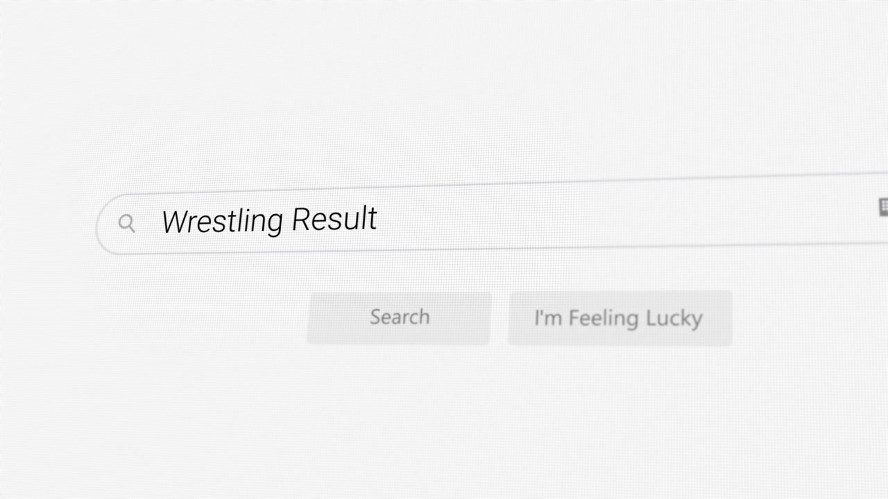 Søger efter Wrestling-resultat i internetbrowseren