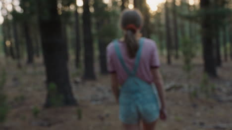 woman hand touching tree nature girl caressing bark feeling natural texture in forest woods environment conservation concept