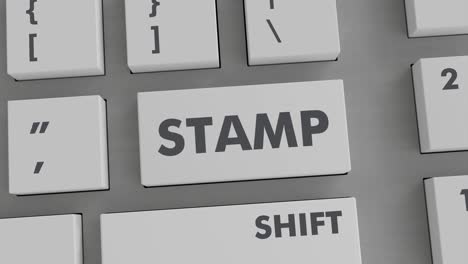 stamp button pressing on keyboard