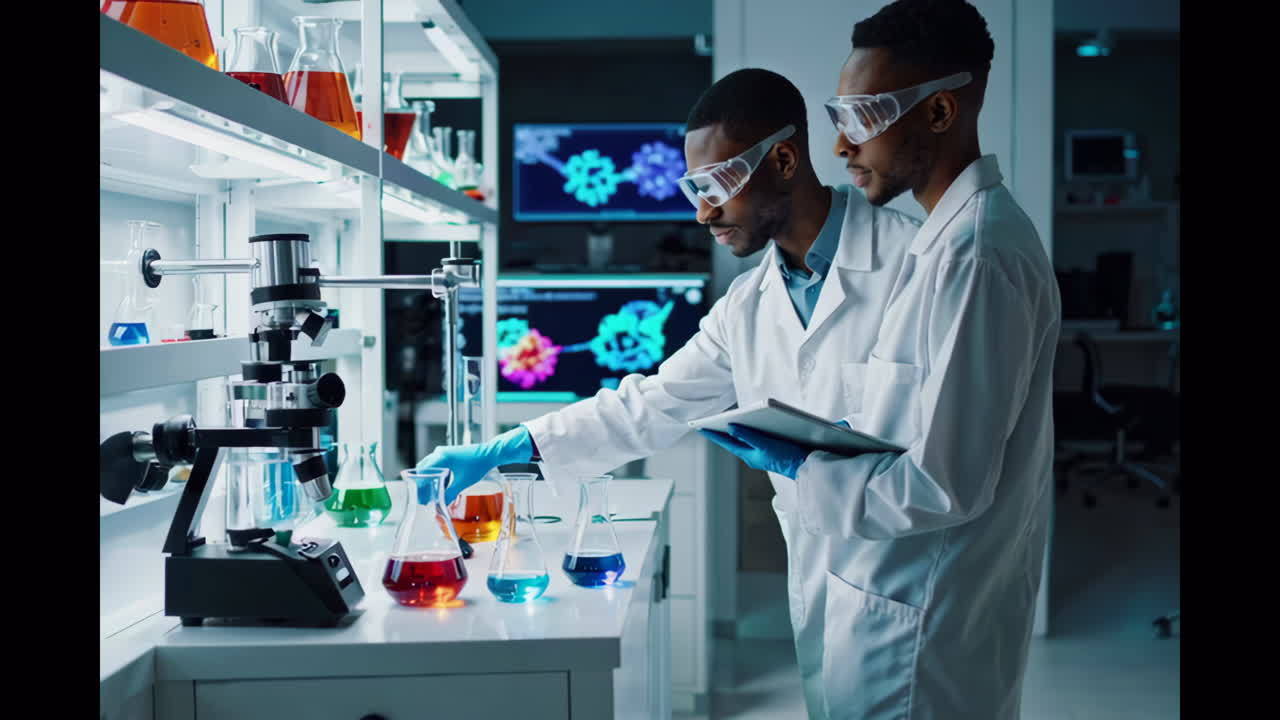Scientists working in a laboratory