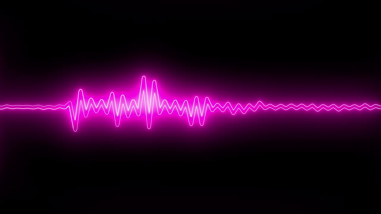 핑크 네온 라디오 디스코 사운드 주파수 스트럼 - 루프