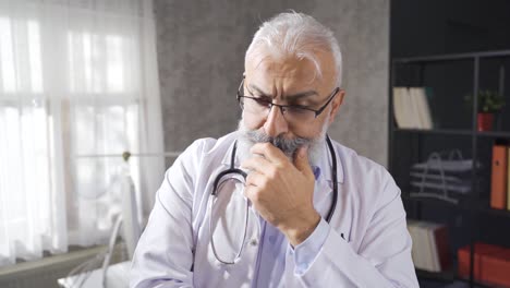 portrait of thoughtful doctor.