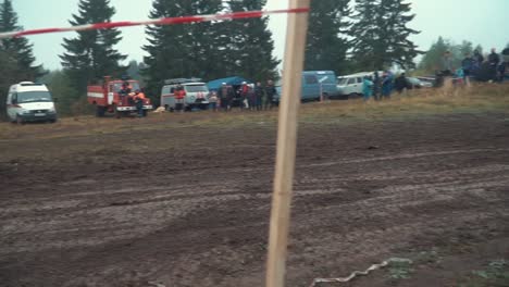 off-road racing in the mud