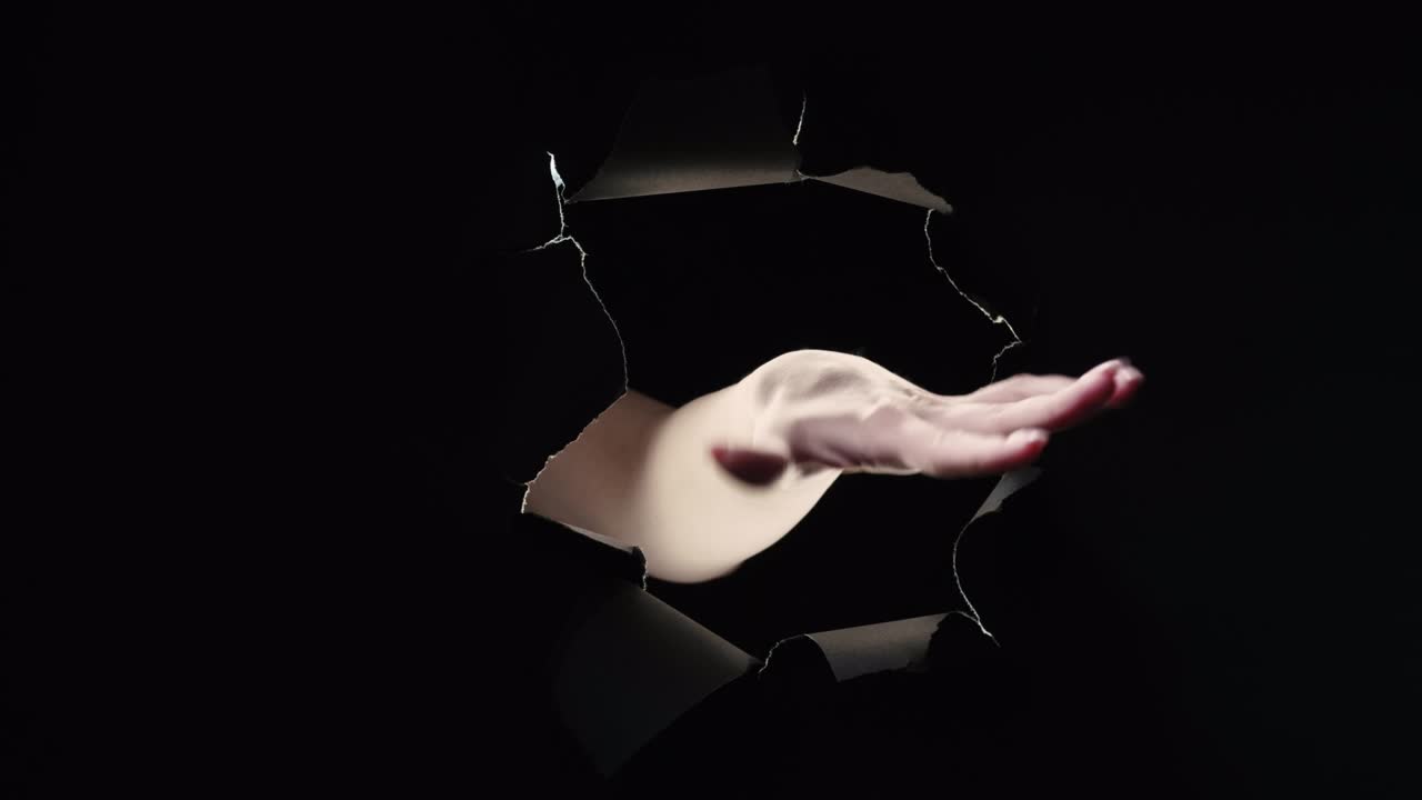 그래서 제스처 50:50 손 검은 어진 벽