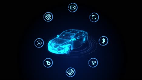 car auto service hud infographic ui dashboard icon animation futuristic user interface analysis and