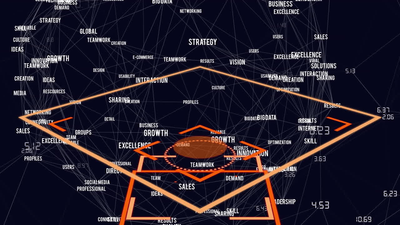 파란색 배경 위에 지구를 가진 연결 네트워크의 애니메이션