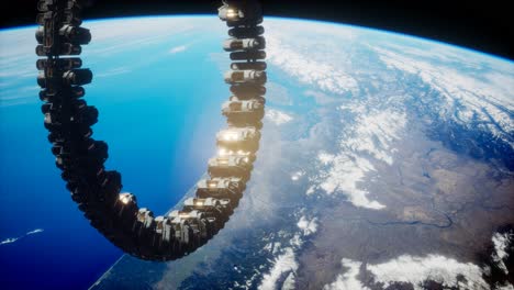 futuristic-space-station-on-Earth-orbit