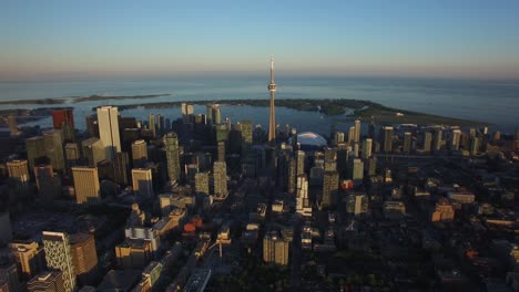 aerial of downtown toronto skyline