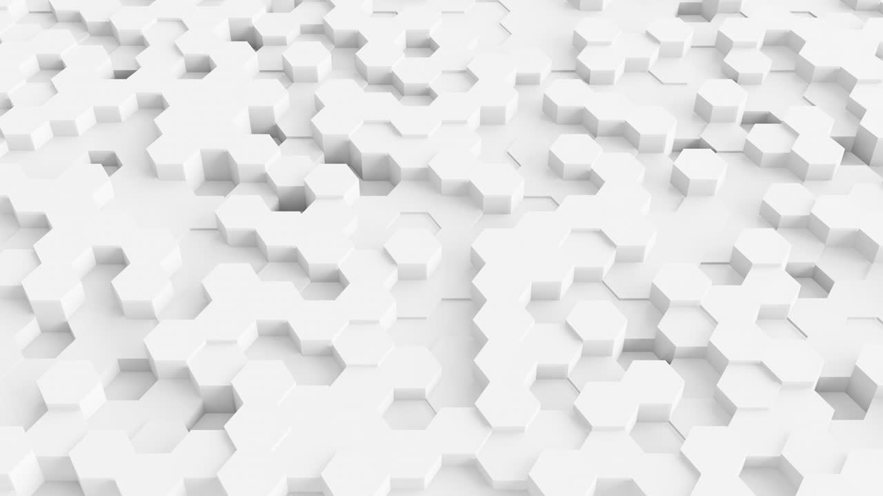 Footage of white hexagon with space