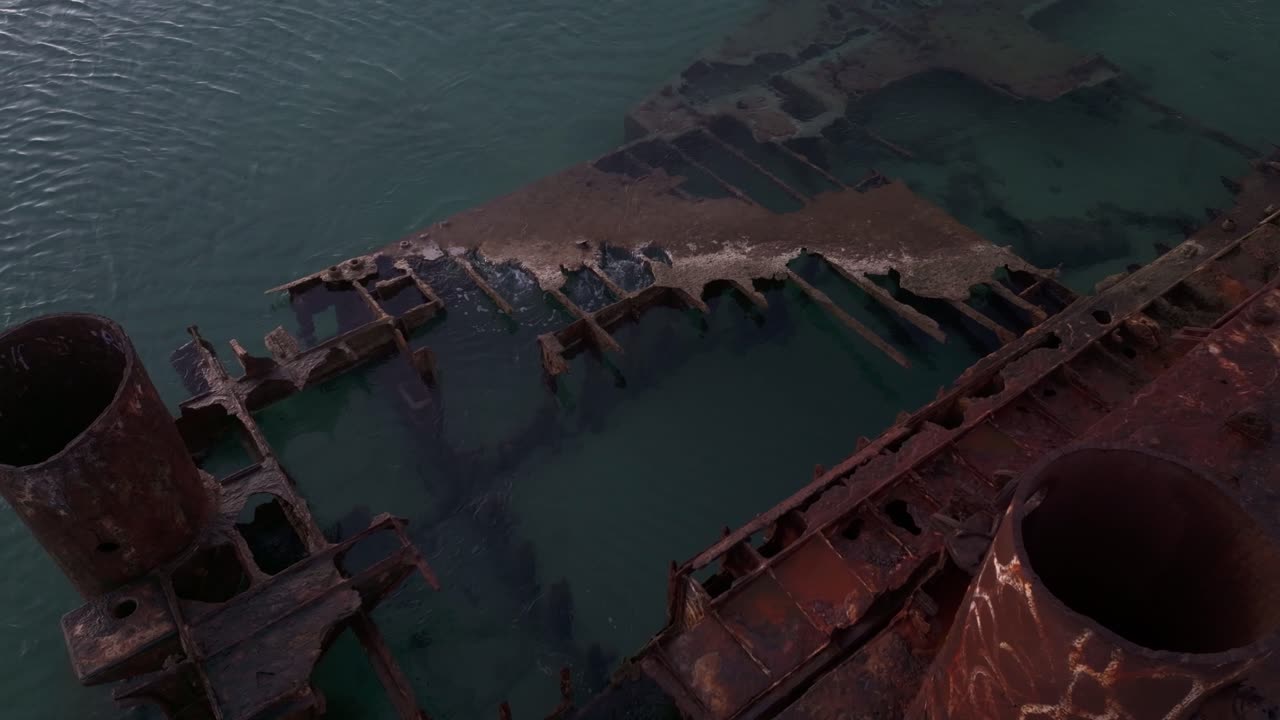 Stunning sunrise at Epanomi Shipwreck and Aegean Sea Greece