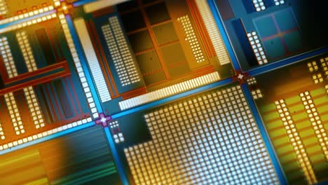 silicon semiconductor wafer close-up. in electronics, a wafer also called a slice or substrate is a thin slice of semiconductor, a crystalline silicon, used for the fabrication of integrated circuits