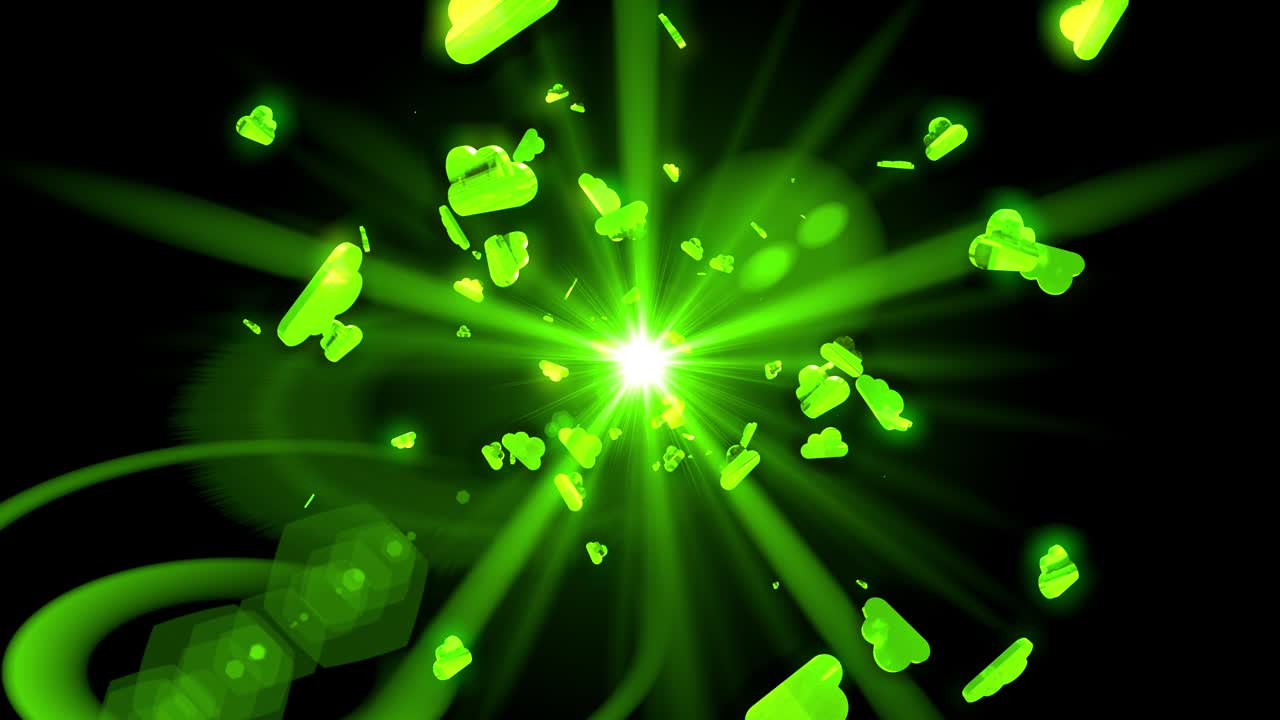 구름 모양 빛 반이는 입자 루프 애니메이션