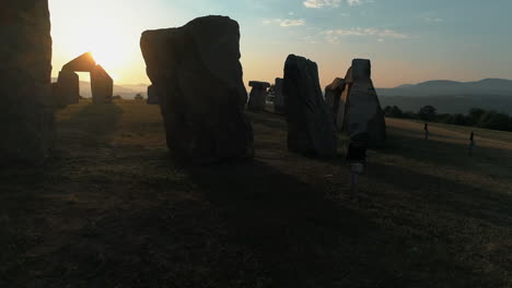 the bulgarian stonehenge in the village of rayuvtsi, bulgaria