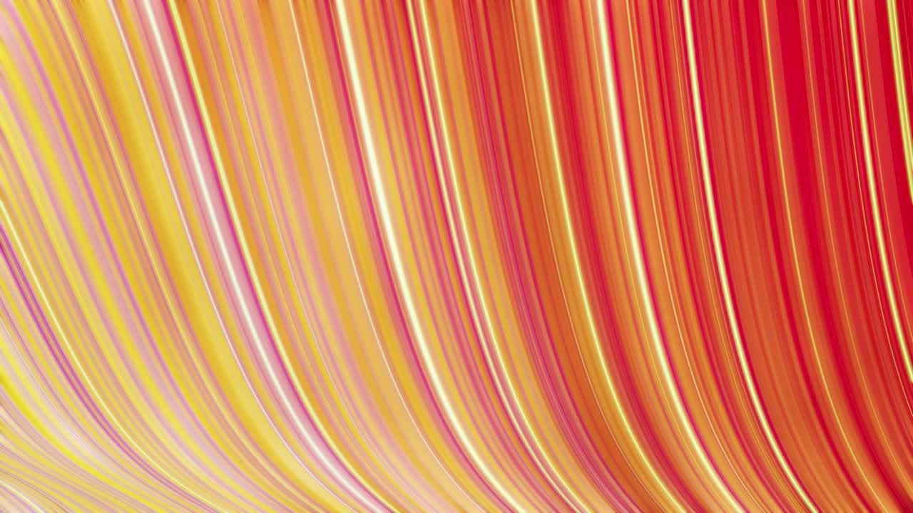 표면에 파동의 아름다운 추상적인 배경, 빨간색 노란색 색 gradients, 파동 또는 액체에 파동으로 줄무 직물 표면으로 extruded 선.