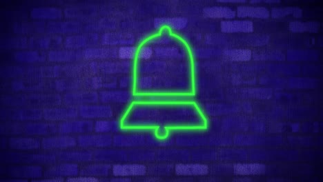pulgares hacia abajo signo de neón en la pared de ladrillo 4k