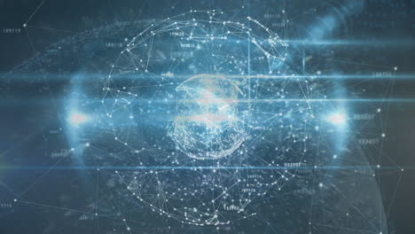 animation of network of connections over dark background