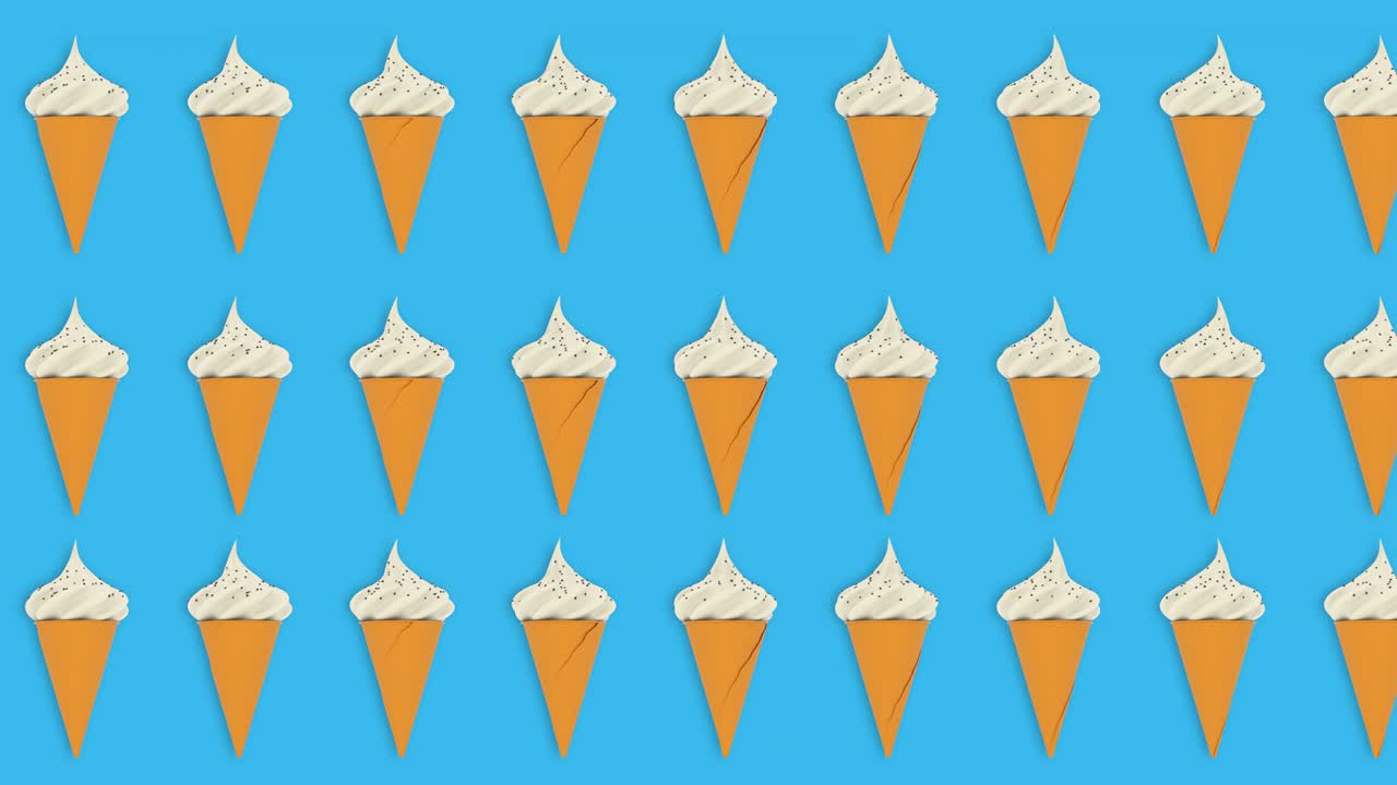 Vista dall'alto. Video in loop. Pop art.