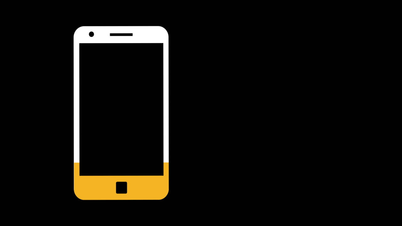 Telefono cellulare riempito di colore giallo
