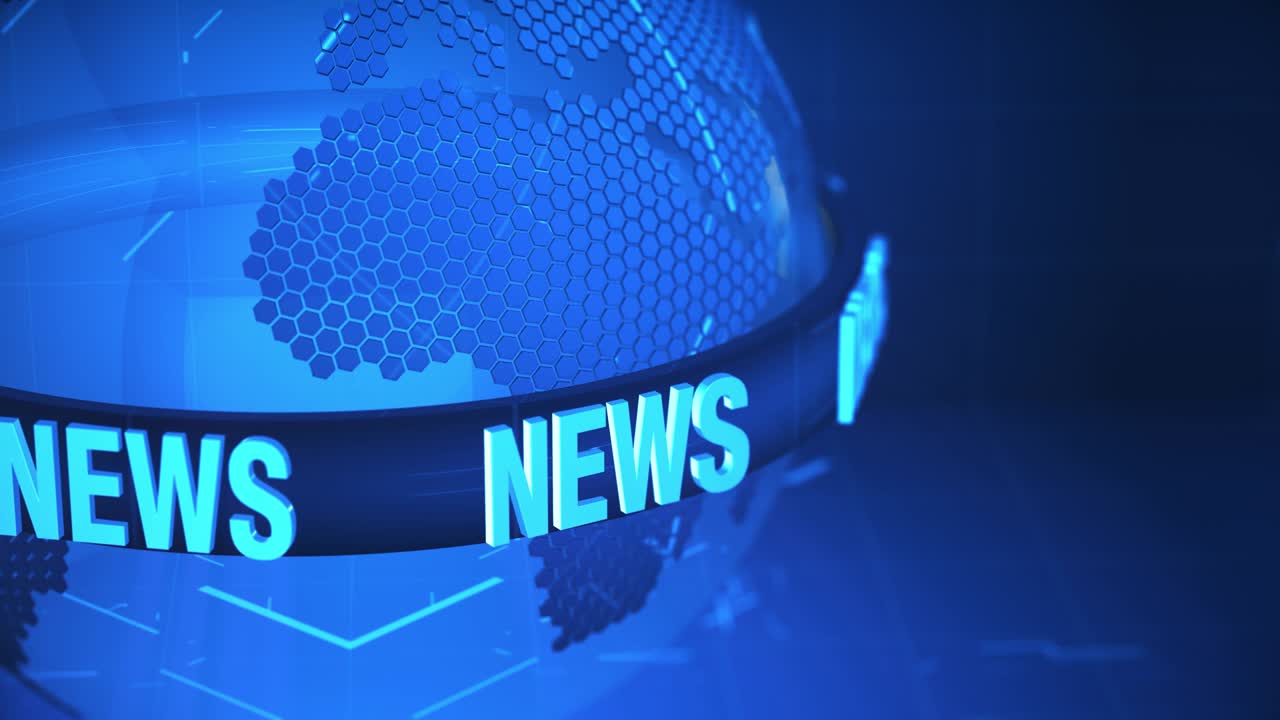 el bucle de fondo de las noticias mundiales en 3d