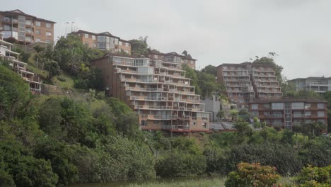 apartment block above the river