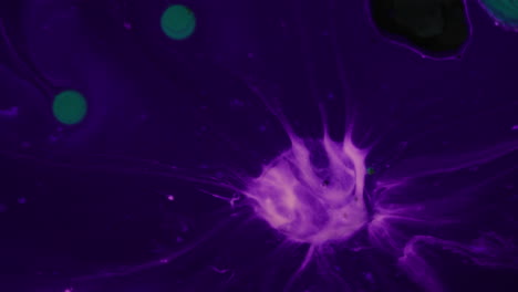 exploding filaments of purple organic abstract art fluid effect