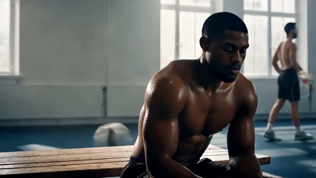 Athlete Resting After Workout