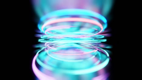 light stripes moving fast over dark background