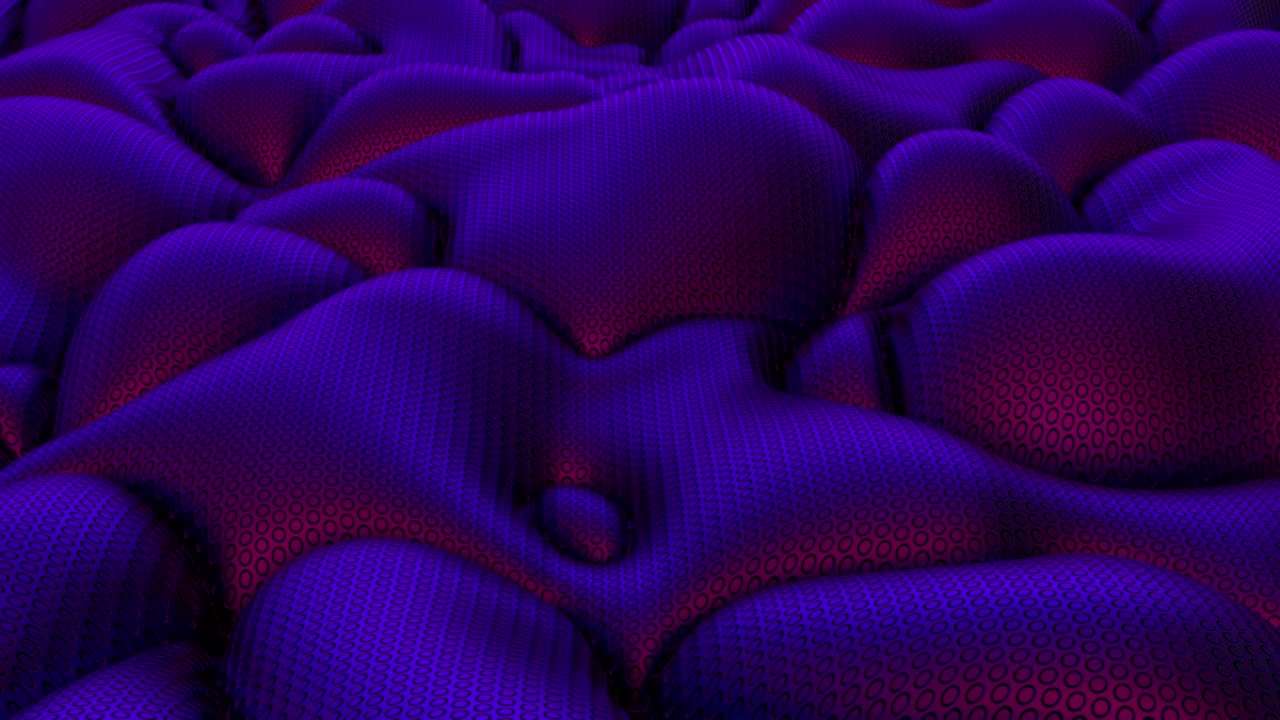 3d en bucle de fondo de costillas abstractas. superficie ondulada con ondas y burbujas. textura vibrante de moda, textil de moda, diseño gráfico.
