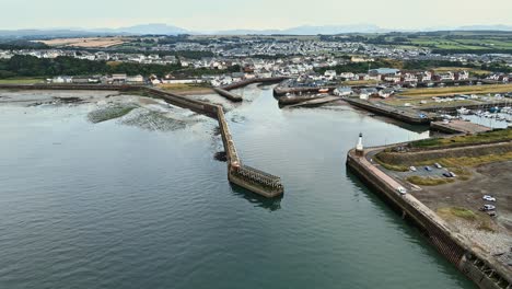 the small english fishing harbour and village of maryport in allerdale a borough of cumbria, england