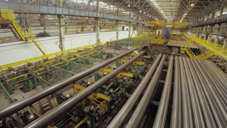 pipe production line in a large factory