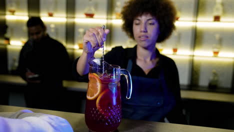 bartender preparing a cocktail