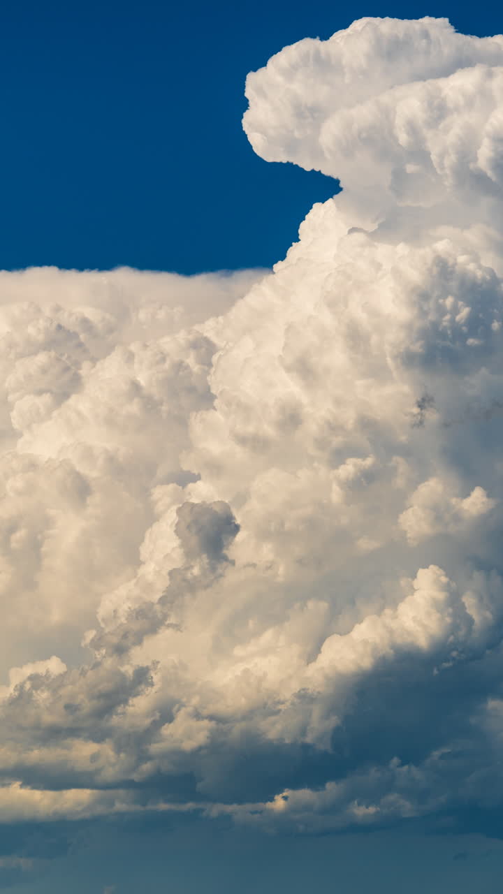 Epic cloud filled sky with building storm motion and deep atmospheric motion
