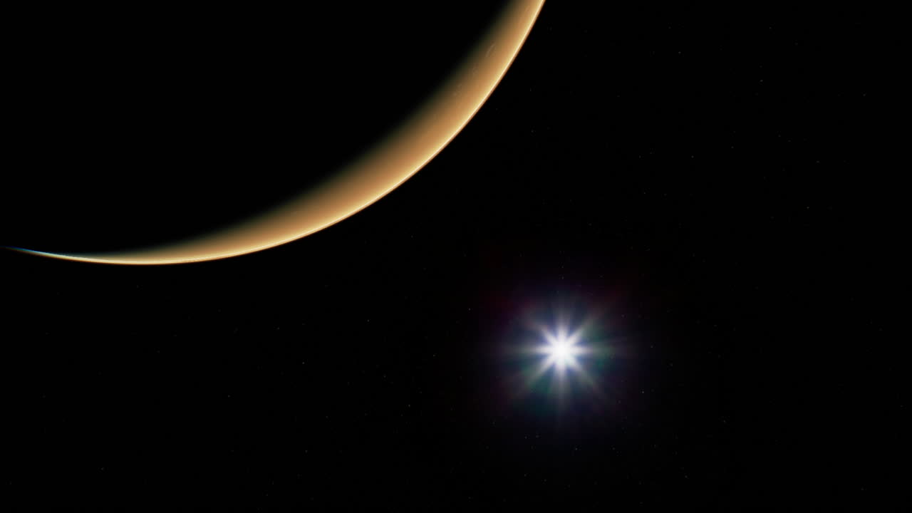 Exploration of mars at twilight with stunning celestial features