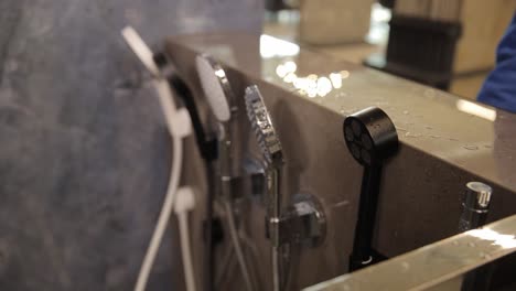 modern shower system with multiple heads