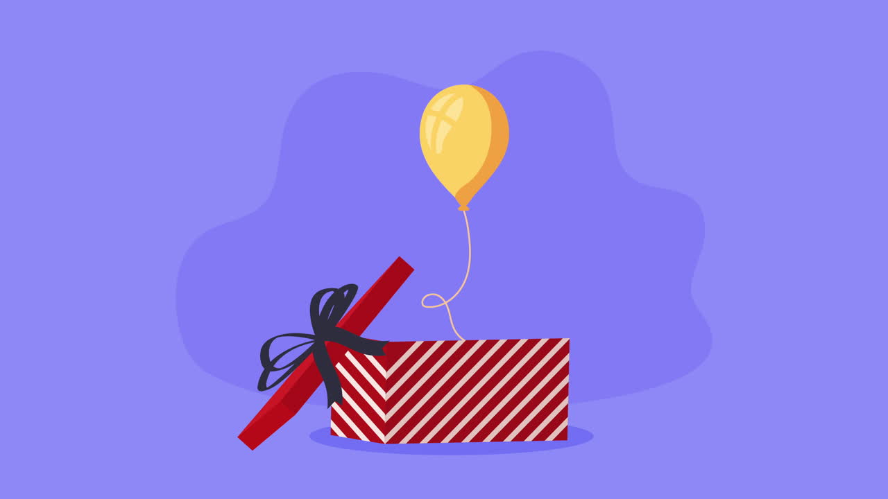 Regalo aperto con palloncino