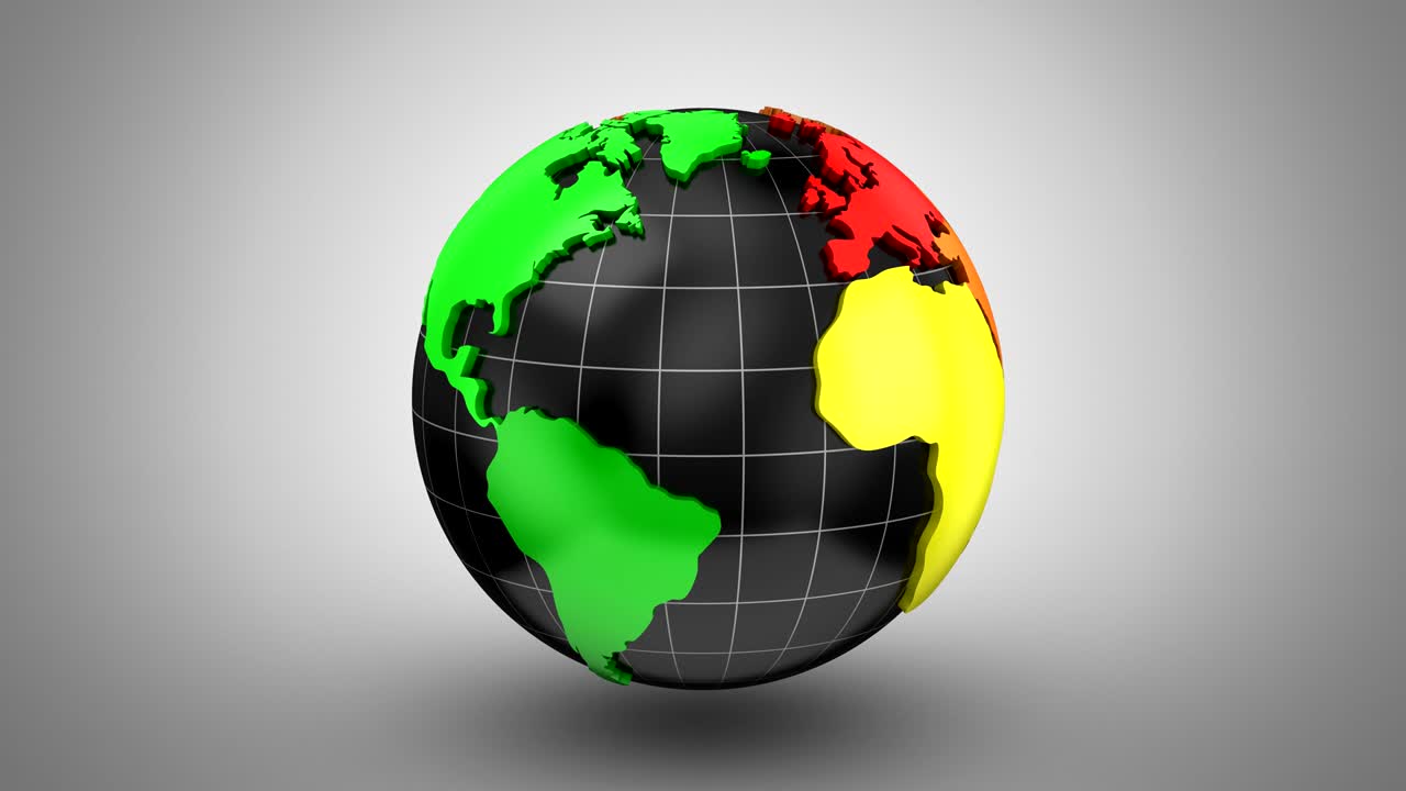 el mapa del mundo se convierte en un globo