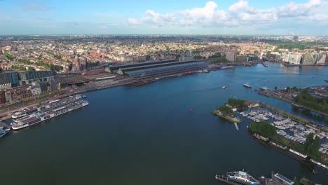 Vista-Aérea-De-La-Ciudad-Sobre-Amsterdam